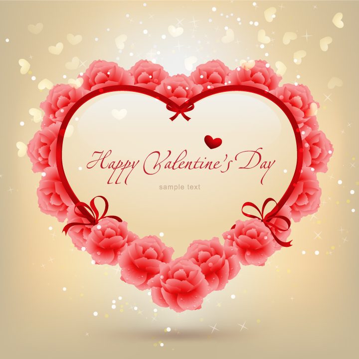 free vector Beautiful valentine day vector